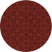 Square Machine Washable Transitional Crimson Red Rug in a Living Room, wshpat894org