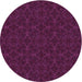 Square Machine Washable Transitional Medium Violet Red Pink Rug in a Living Room, wshpat894pur