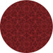 Square Patterned Maroon Red Rug, pat894rd