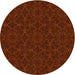 Square Patterned Mahogany Brown Rug, pat894yw