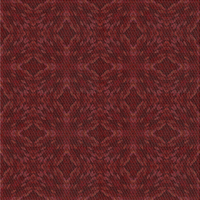 Square Patterned Fire Brick Red Novelty Rug, pat894