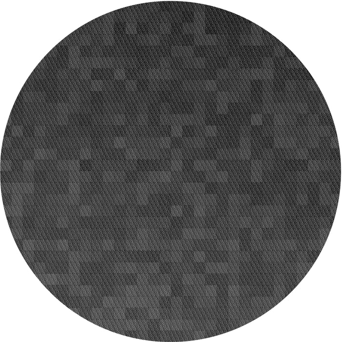 Square Machine Washable Transitional Charcoal Black Rug in a Living Room, wshpat895gry