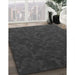 Machine Washable Transitional Charcoal Black Rug in a Family Room, wshpat895gry