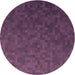 Square Patterned Plum Purple Rug, pat895pur