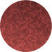 Square Patterned Cranberry Red Rug, pat895rd