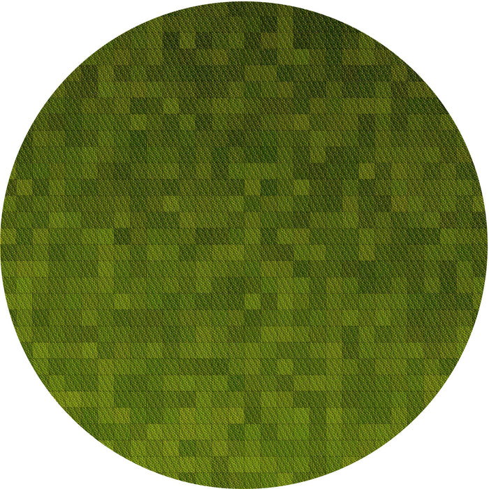 Square Patterned Dark Forest Green Rug, pat895yw