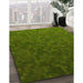 Machine Washable Transitional Dark Forest Green Rug in a Family Room, wshpat895yw