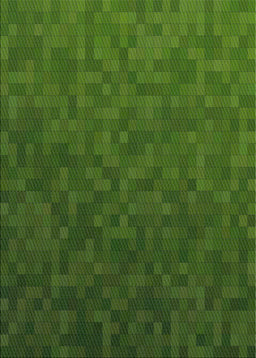 Patterned Deep Emerald Green Novelty Rug, pat895