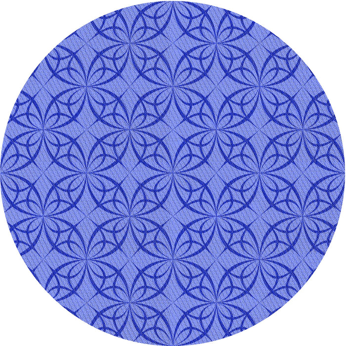 Square Patterned Sky Blue Rug, pat896blu