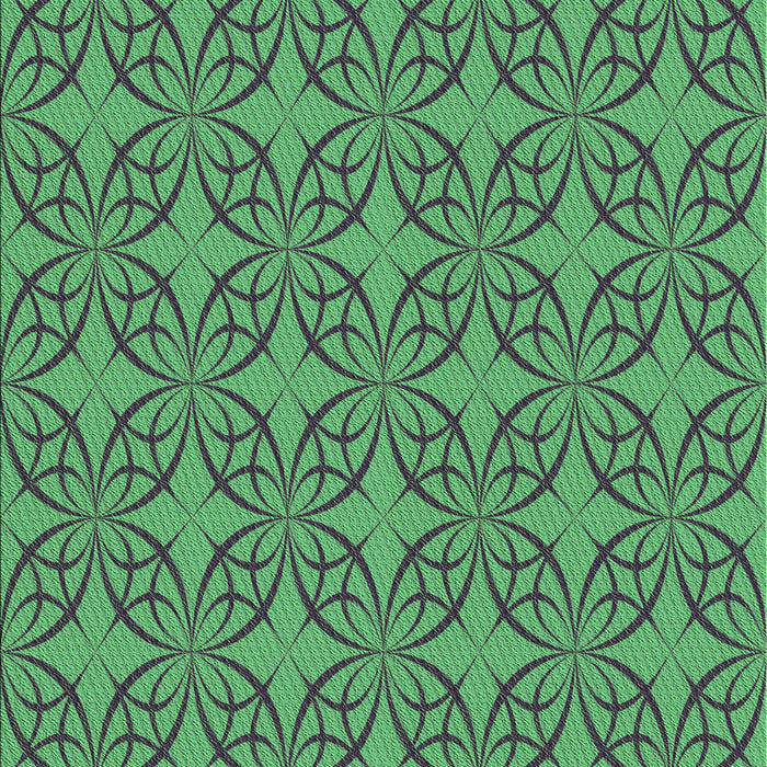 Patterned Deep-Sea Green Rug, pat896grn