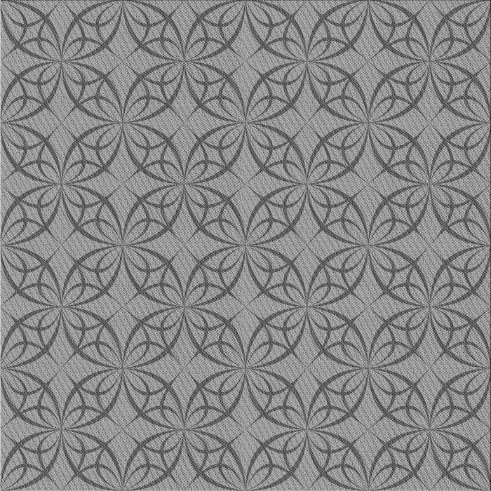 Round Patterned Gray Rug, pat896gry