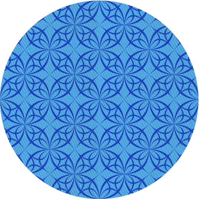 Square Patterned Blue Rug, pat896lblu