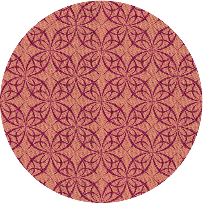 Square Patterned Crimson Red Rug, pat896org