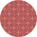 Square Patterned Crimson Red Rug, pat896org