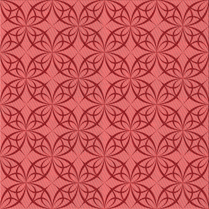 Round Patterned Red Rug, pat896rd