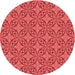 Square Patterned Red Rug, pat896rd