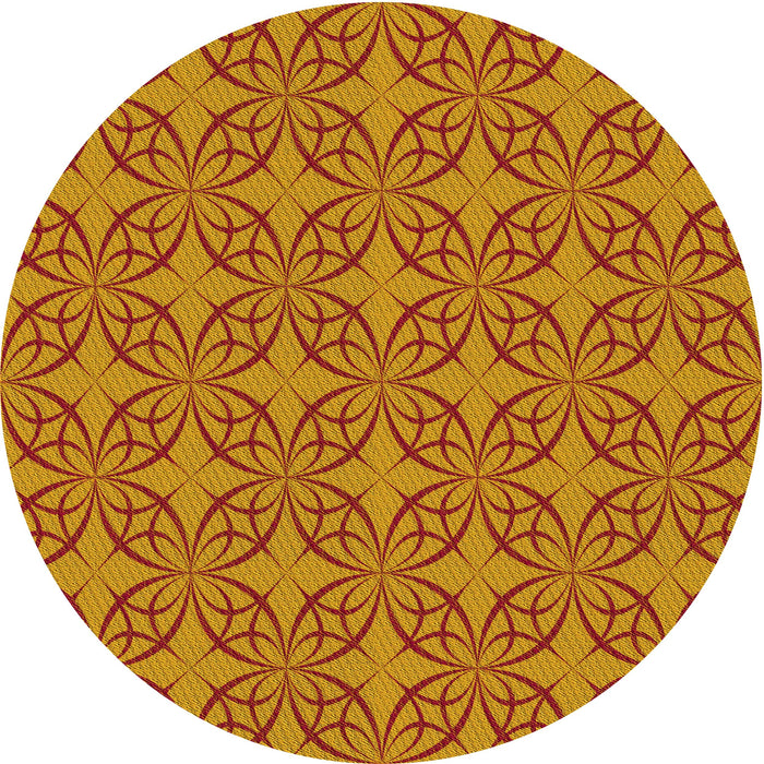 Square Patterned Red Rug, pat896yw