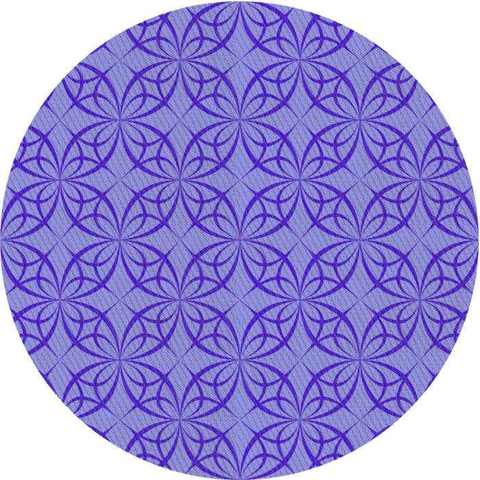 Sideview of Patterned Purple Mimosa Purple Novelty Rug, pat896