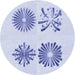 Square Patterned Lavender Blue Rug, pat897blu
