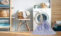 Machine Washable Transitional Lavender Blue Rug in a Washing Machine, wshpat897blu