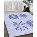 Machine Washable Transitional Lavender Blue Rug in a Family Room, wshpat897blu