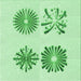 Round Patterned Light Green Rug, pat897grn