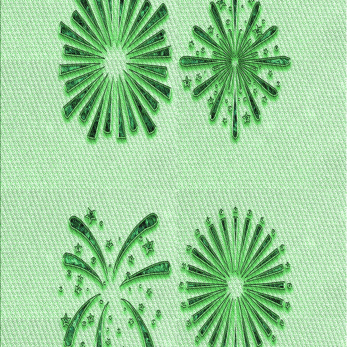 Machine Washable Transitional Light Green Rug, wshpat897grn