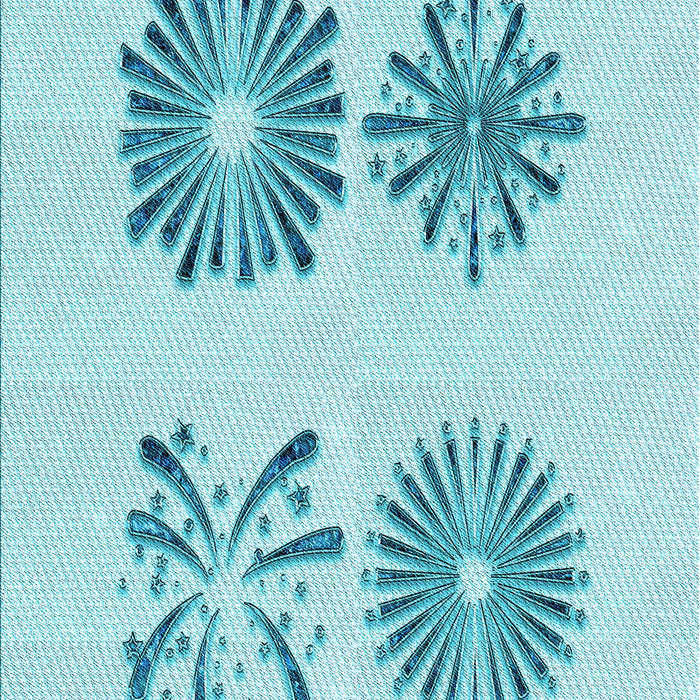 Patterned Electric Blue Rug, pat897lblu