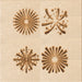 Round Patterned Bronze Brown Rug, pat897org