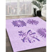 Machine Washable Transitional Purple Rug in a Family Room, wshpat897pur
