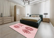 Patterned Light Rose Pink Rug in a Bedroom, pat897rd