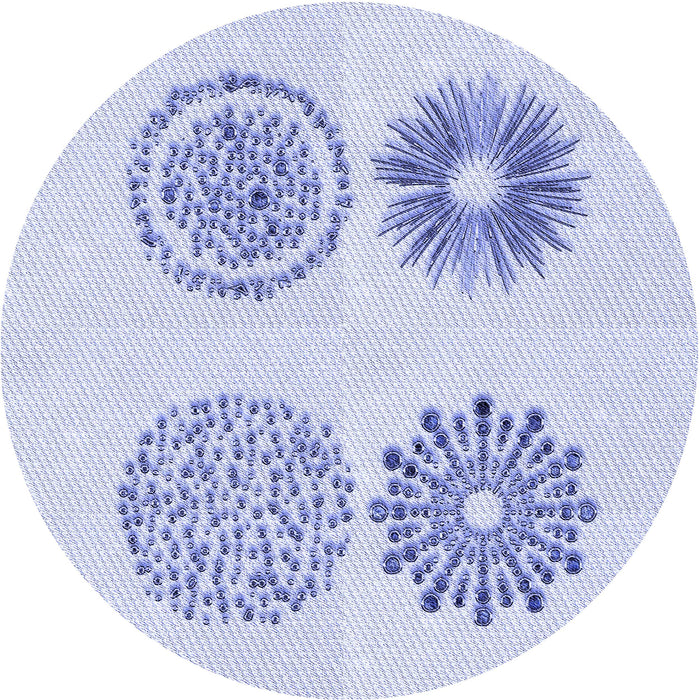 Square Patterned Lavender Blue Rug, pat898blu