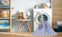 Machine Washable Transitional Lavender Blue Rug in a Washing Machine, wshpat898blu