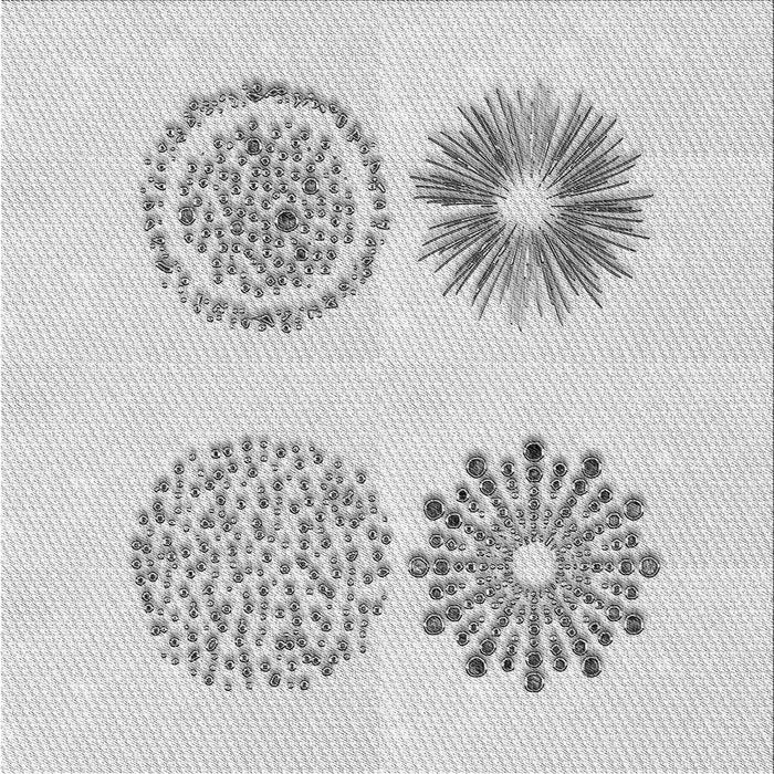 Round Patterned Platinum Gray Rug, pat898gry