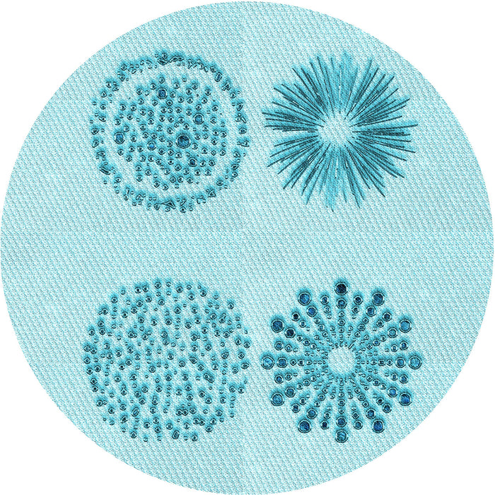 Square Machine Washable Transitional Electric Blue Rug in a Living Room, wshpat898lblu