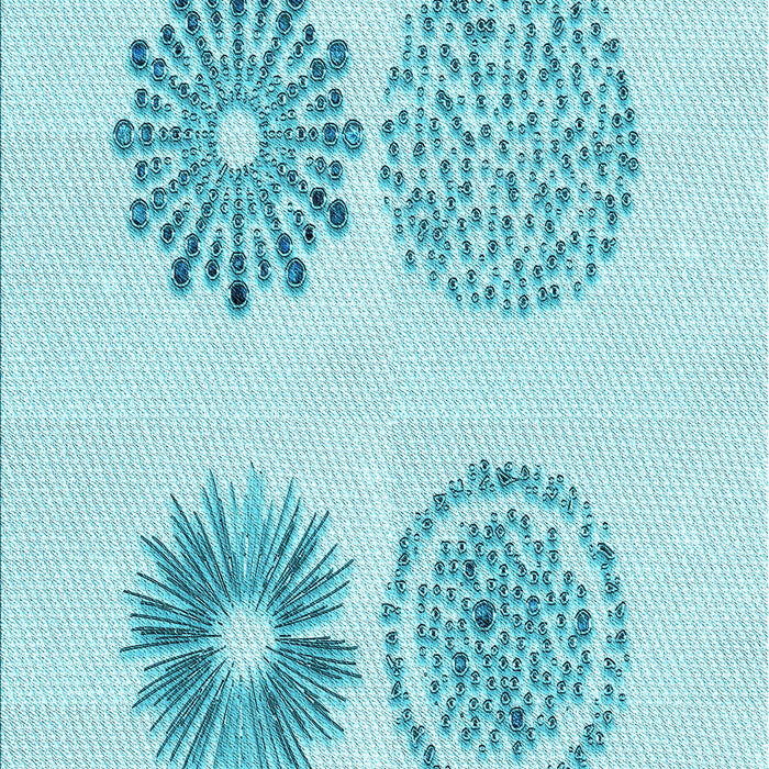 Patterned Electric Blue Rug, pat898lblu