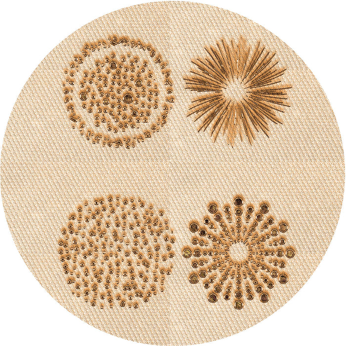 Square Machine Washable Transitional Navajo White Gold Rug in a Living Room, wshpat898org