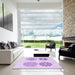 Machine Washable Transitional Purple Rug in a Kitchen, wshpat898pur