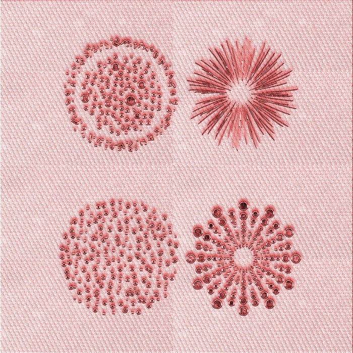 Round Patterned Light Rose Pink Rug, pat898rd