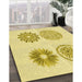 Machine Washable Transitional Orange Gold Rug in a Family Room, wshpat898yw