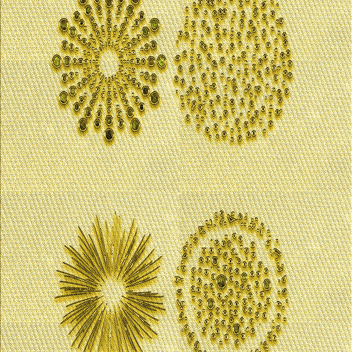 Patterned Orange Gold Rug, pat898yw