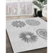 Patterned Off-White Novelty Rug in Family Room, pat898