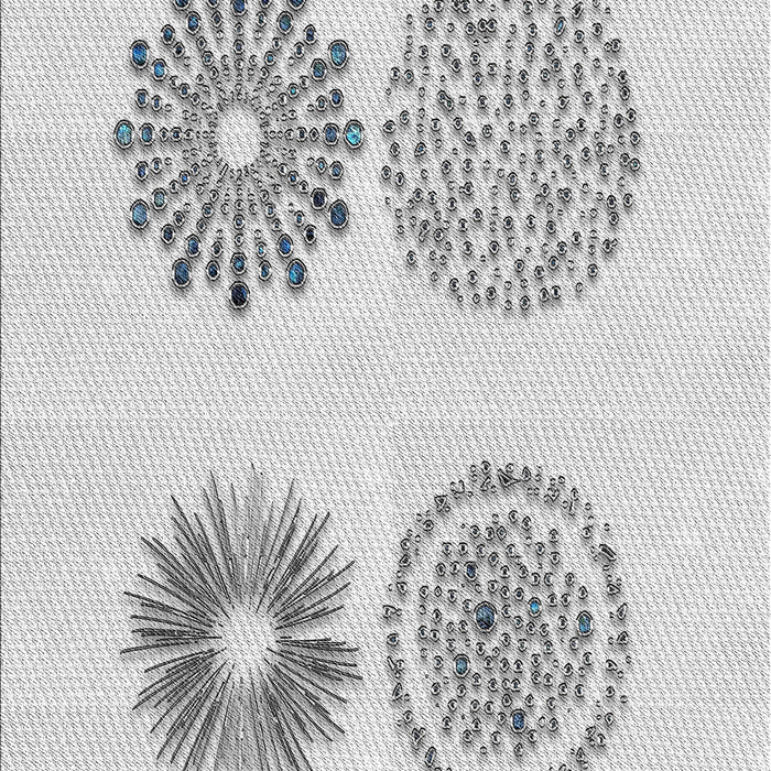 Patterned Off-White Novelty Rug, pat898