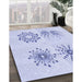 Machine Washable Transitional Lavender Blue Rug in a Family Room, wshpat899blu