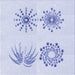 Round Machine Washable Transitional Lavender Blue Rug, wshpat899blu