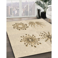 Patterned Brown Sand Brown Rug, pat899brn