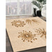 Patterned Brown Sand Brown Rug in Family Room, pat899org