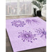 Machine Washable Transitional Purple Rug in a Family Room, wshpat899pur