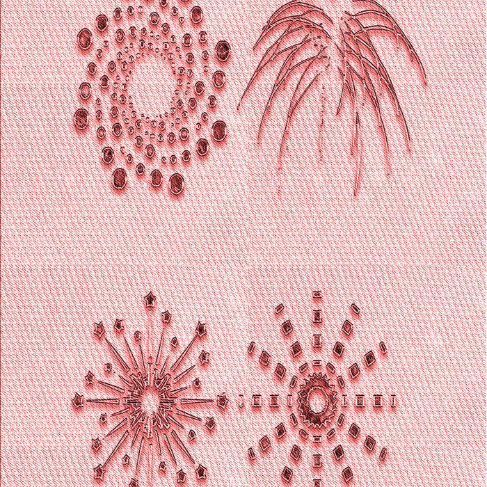 Patterned Pastel Red Pink Rug, pat899rd