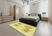 Patterned Sun Yellow Rug in a Bedroom, pat899yw